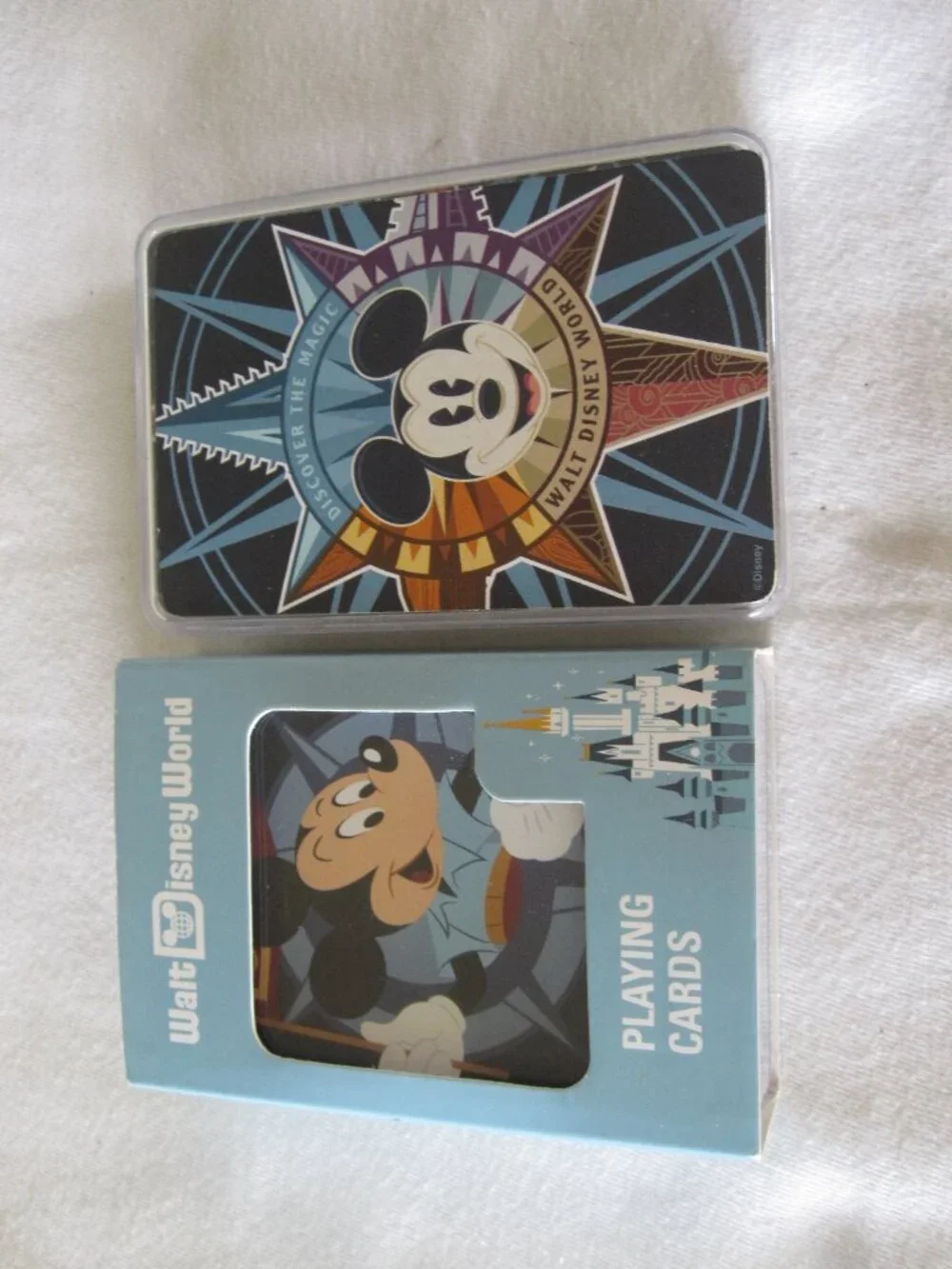 (2) Decks of Walt Disney Playing Cards in clear cases